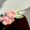 非遗绒花，桃之夭夭发簪