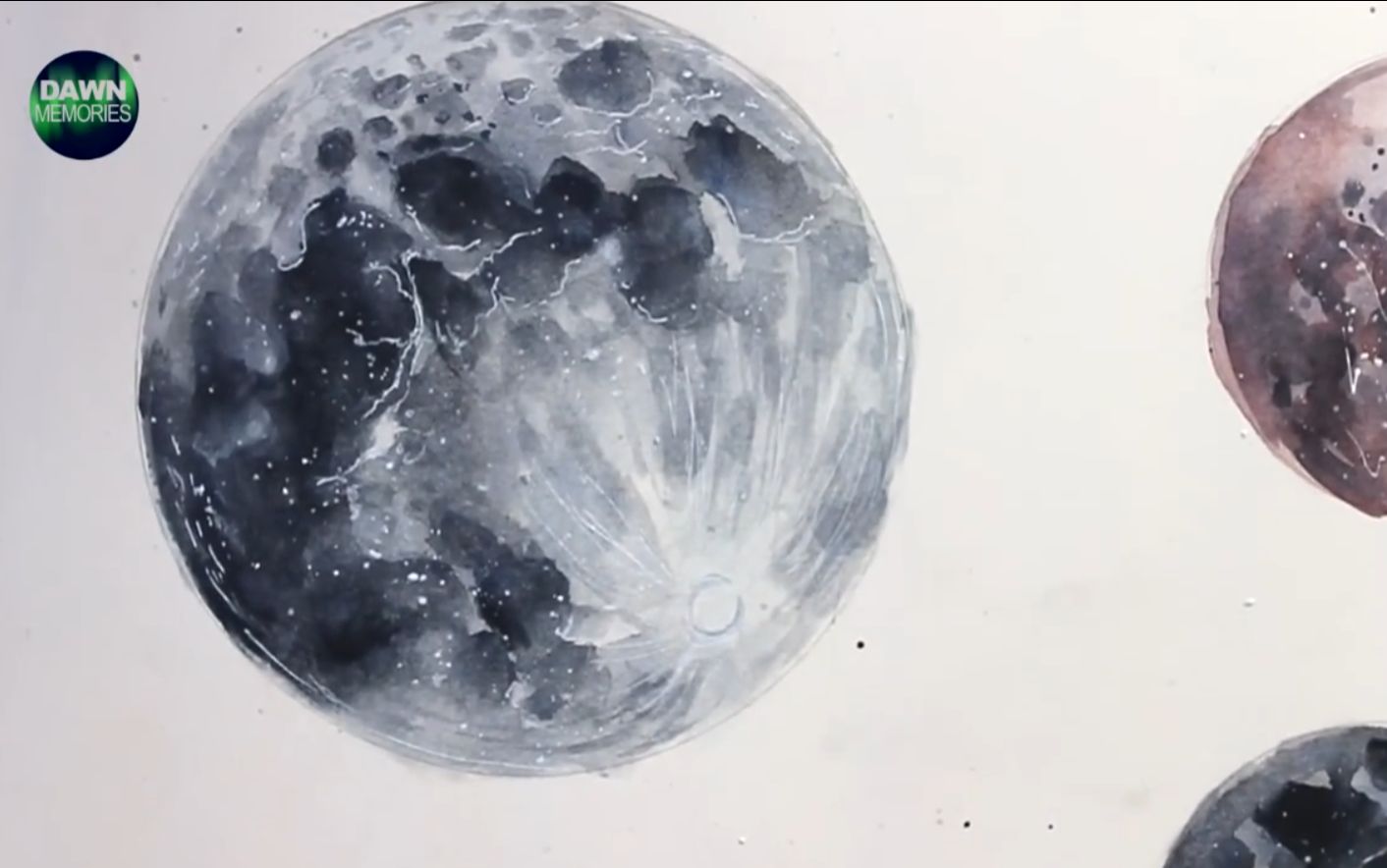 【水彩】简单小行星水彩画教程