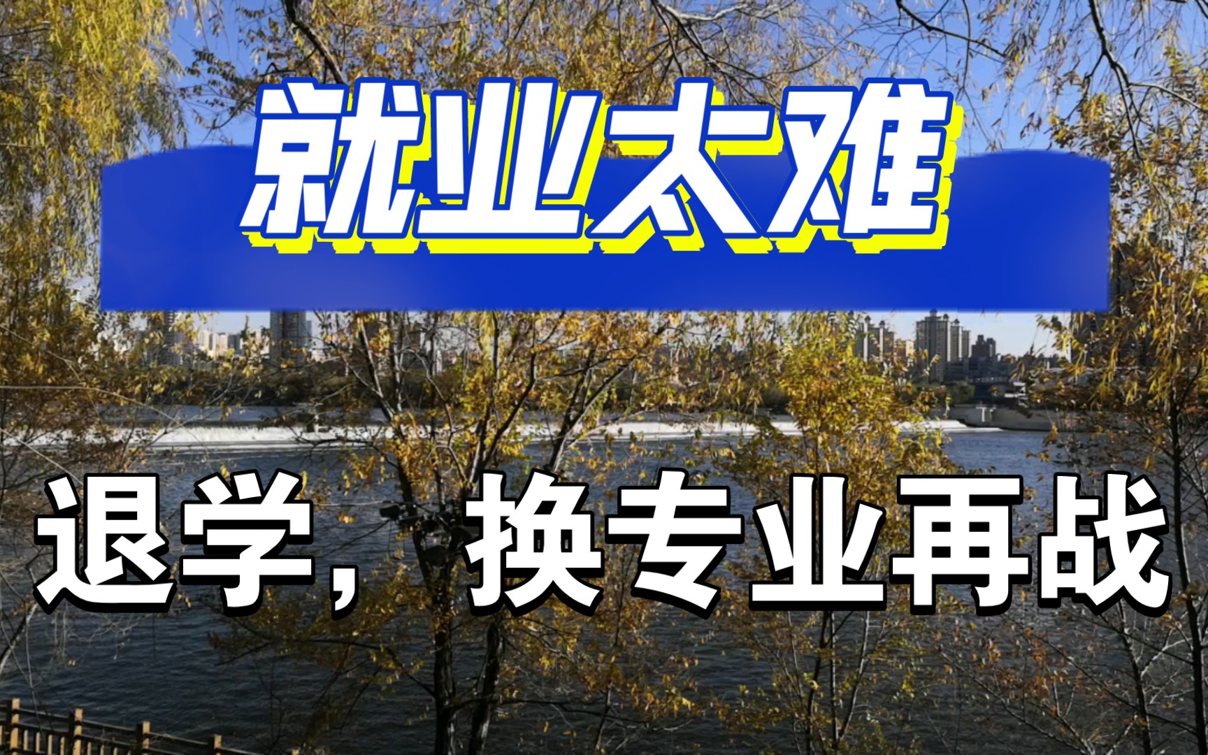 师兄师姐就业太难了,研一新生萌生退学换专业再战的想法,这样好吗?哔哩哔哩bilibili