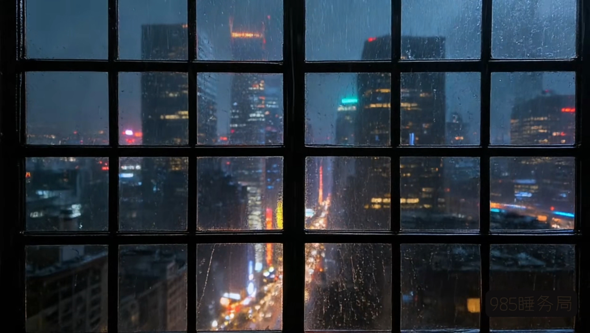 窗外下雨声｜深度催眠白噪音，3分钟入睡 | 雨打玻璃纯雨声，助眠解压，治愈失眠，沉浸式雨夜｜无杂音纯雨声，一觉到天亮