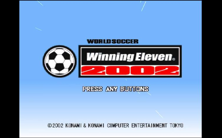 ps1世界足球胜利十一人2002王涛解说中文版开机画面