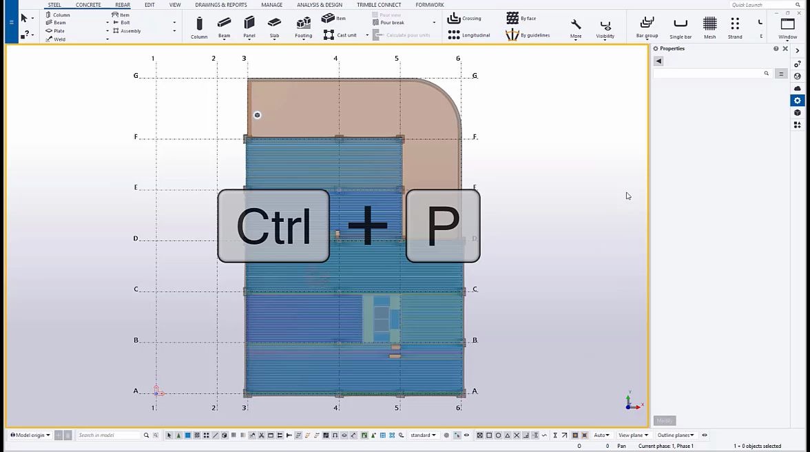 Rebar Elearning 7 | Tekla 2020给墙和板配筋