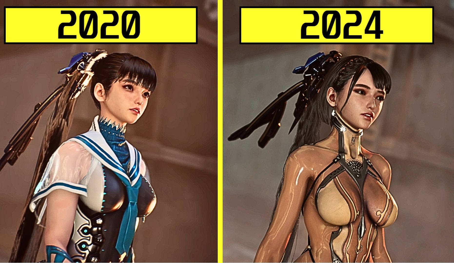 【Cycu1】《Stellar Blade》2020 年演示版与 2024 年演示版图形比较