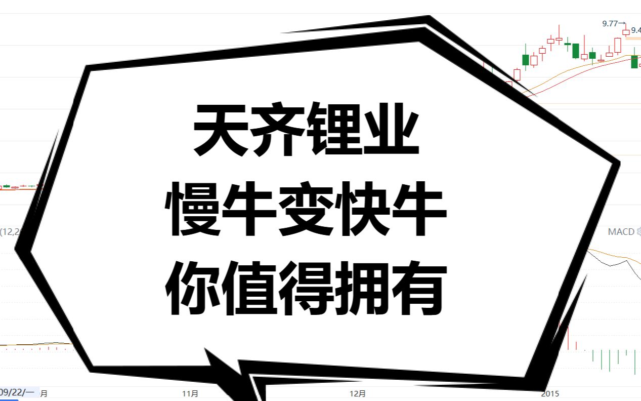 天齐锂业给你上个才艺慢牛变快牛还觉得基本面是关键吗