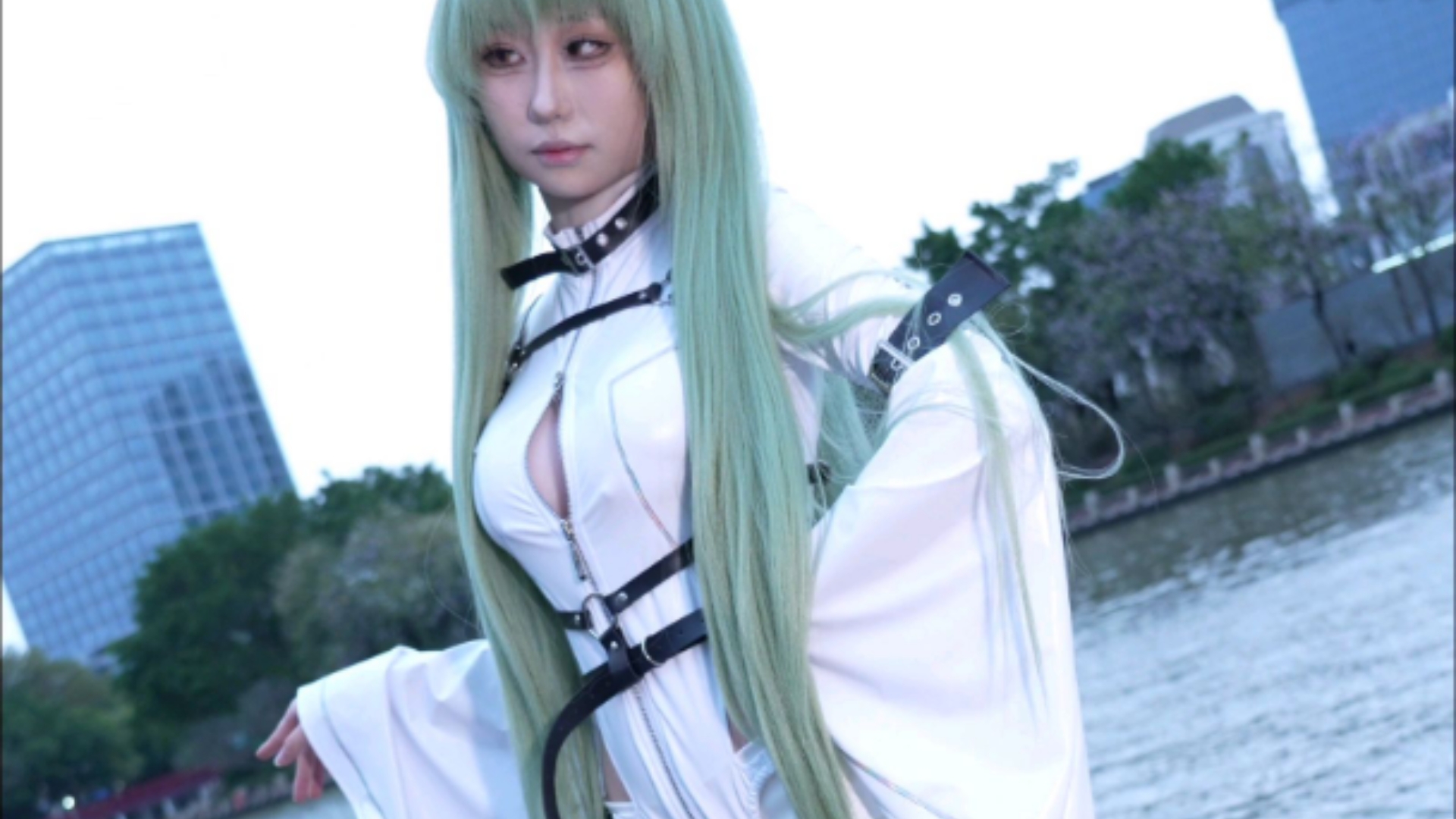 【Form-Fitting Fan-Made Jumpsuit】- Power-Packed Leather Suit, Black Dragonfly Comic Expo