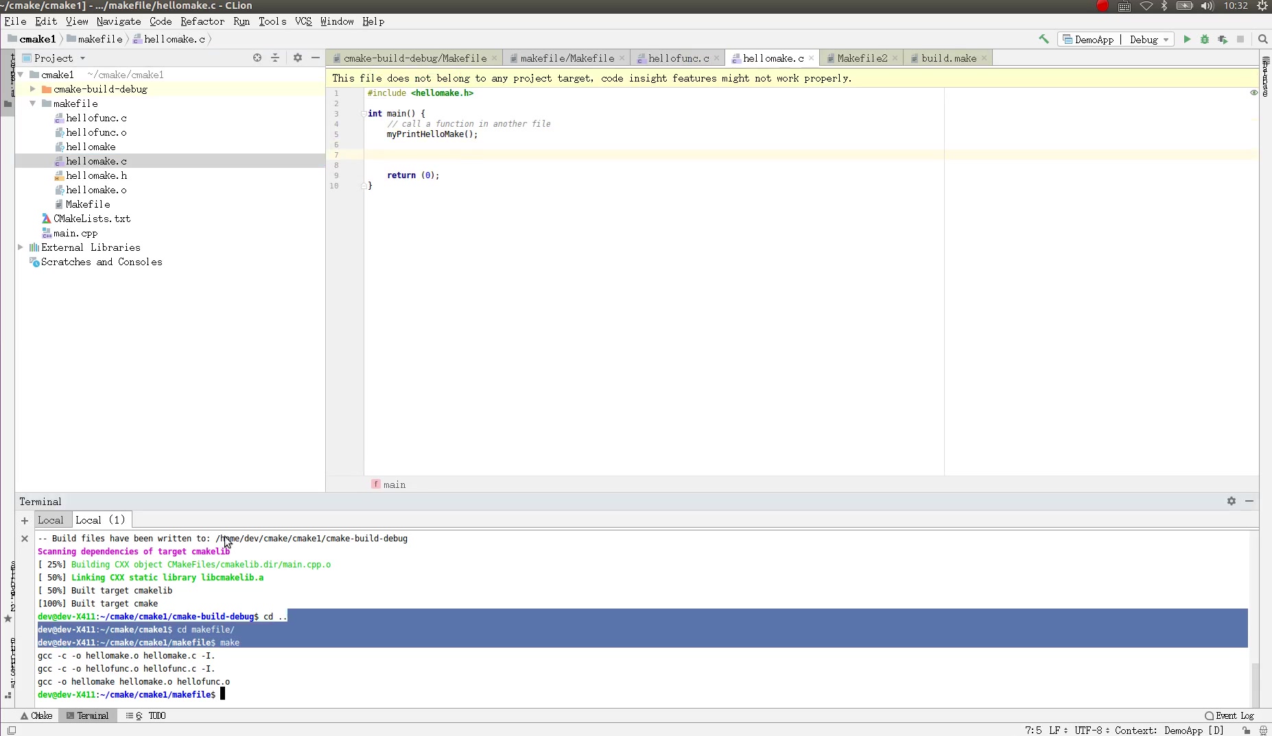 git cmake linux
