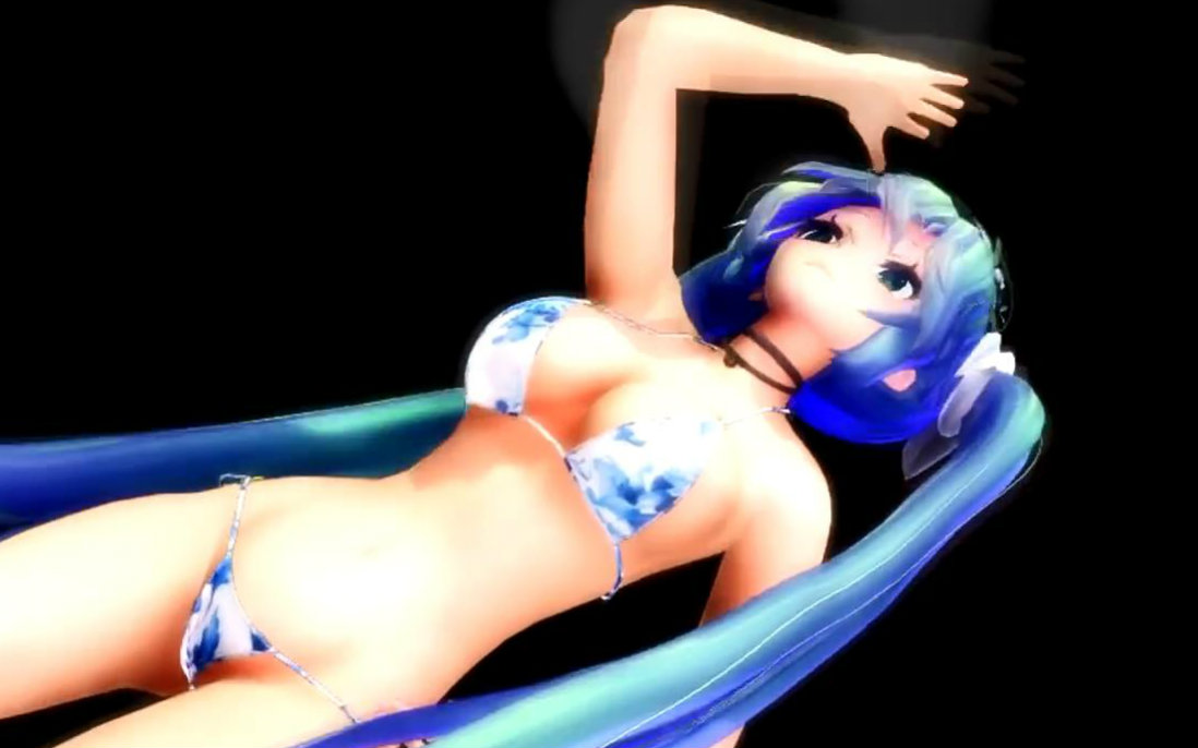 mmd 泳装miku lamb 初音未来