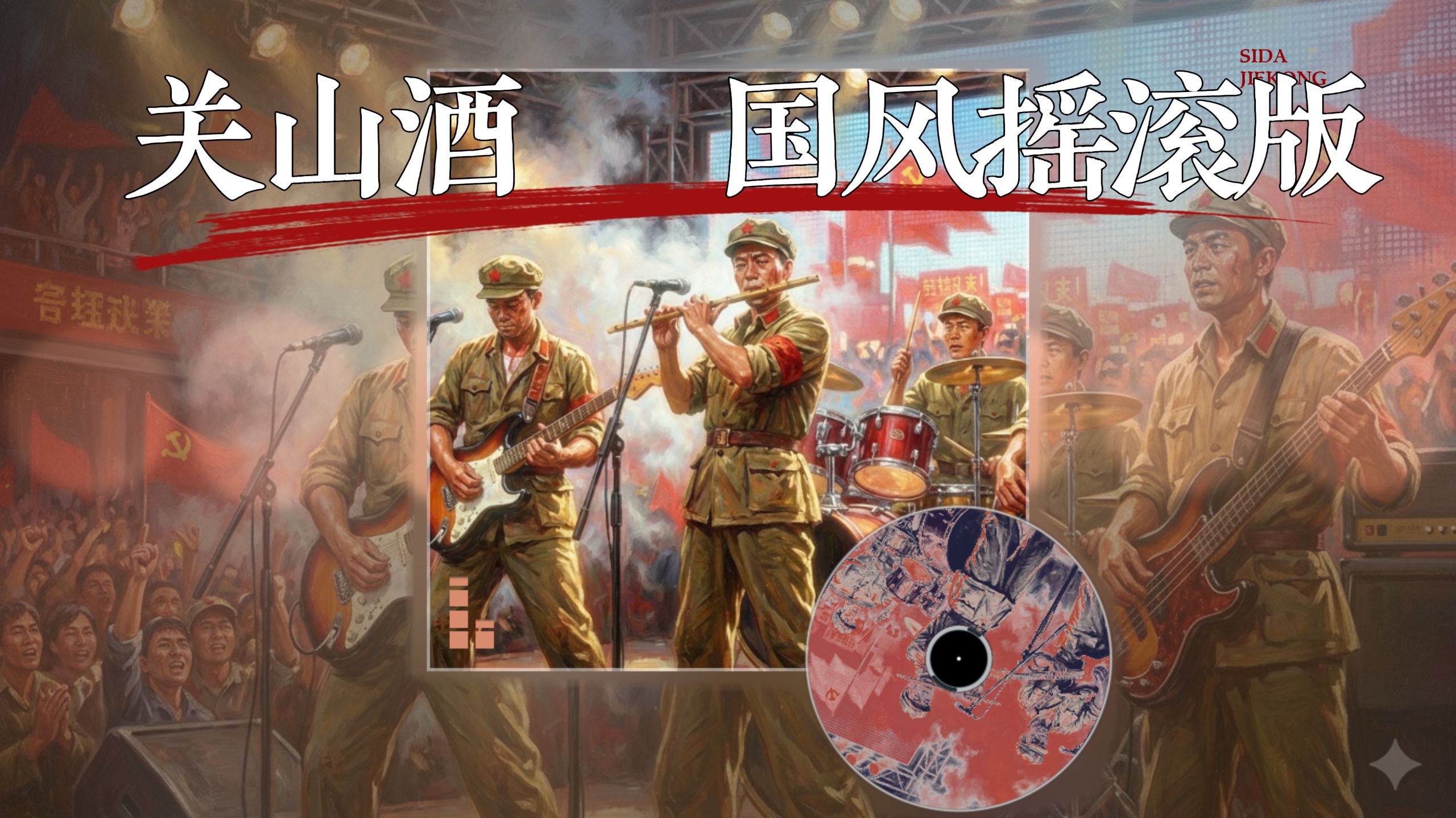 【古风红歌】《关山酒》国风摇滚版，竹笛&电吉他，燃爆了！