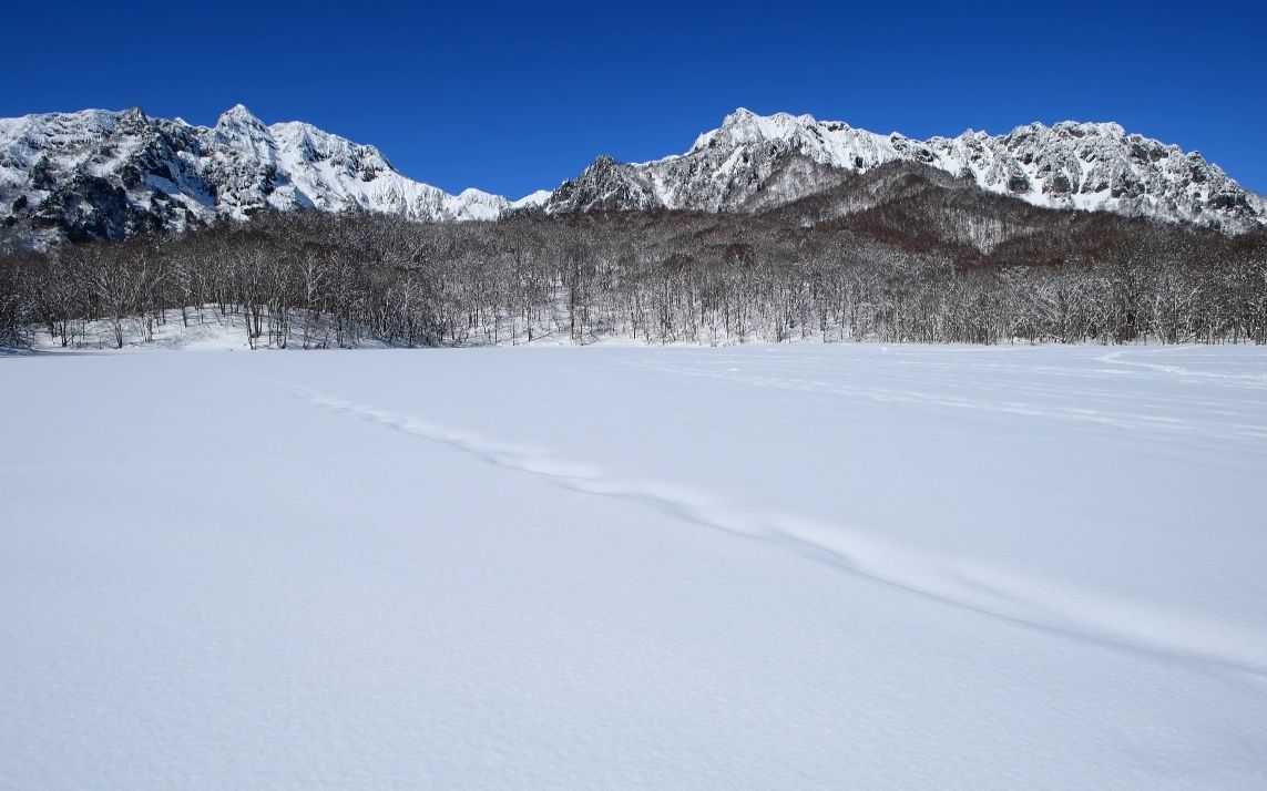 【超清日本】第一视角 严冬的长野县户隐山和镜池 (4K测试视频) 2021.1