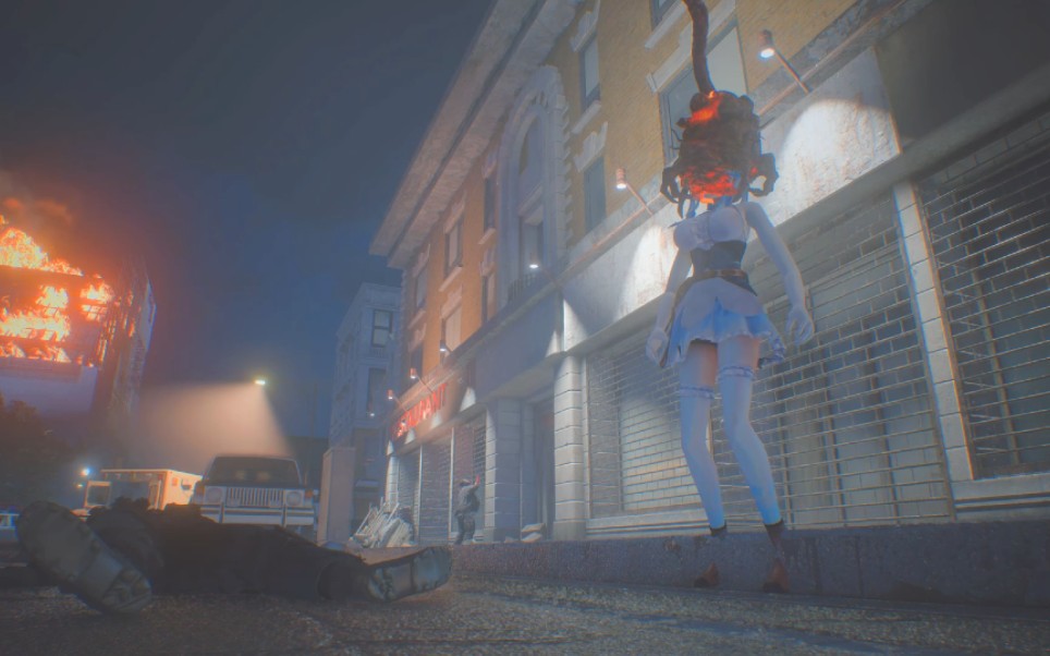 雪华菈米被浣熊市各种怪物欺负合集