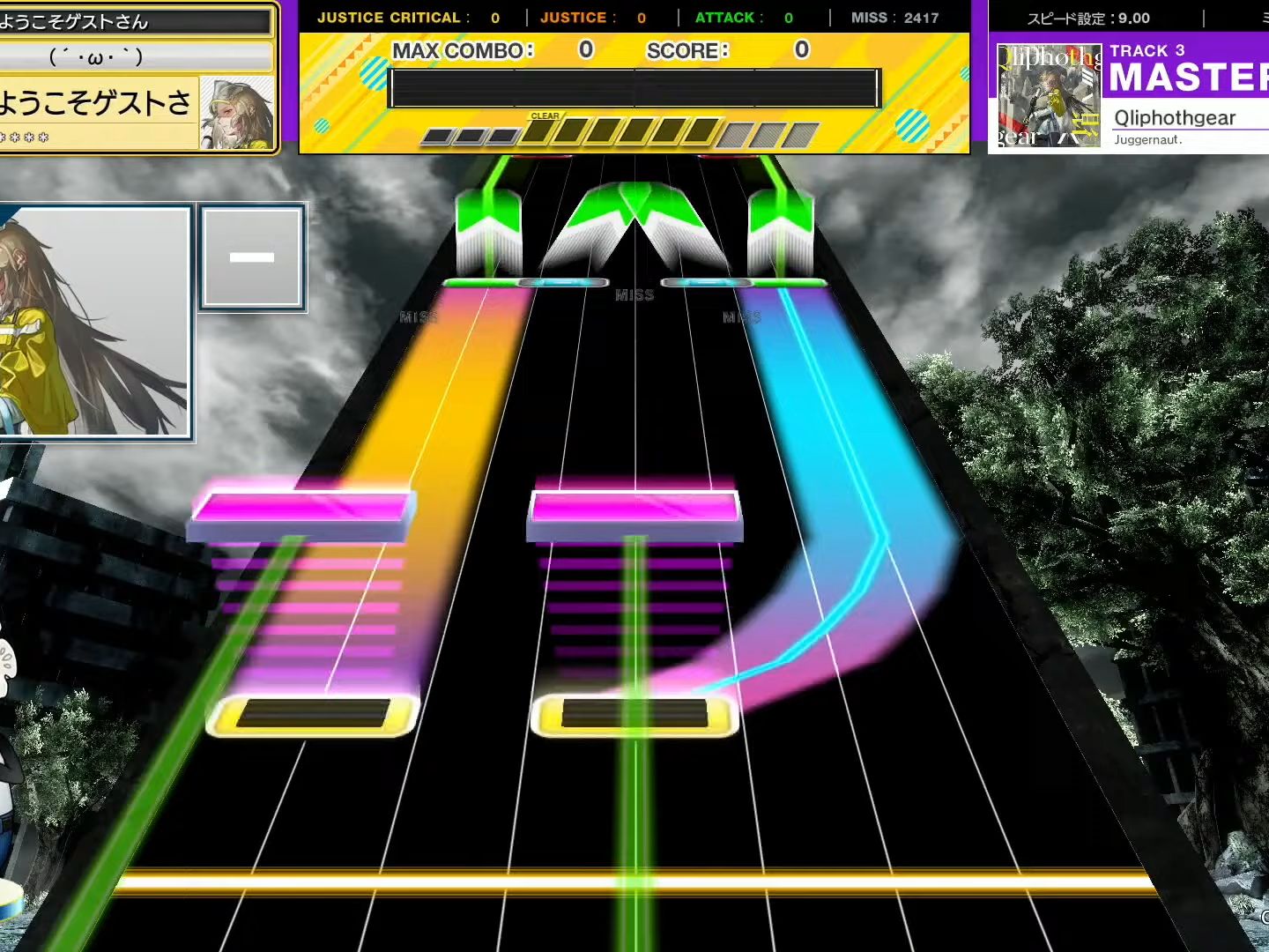 【CHUNITHM/中二节奏】谱面确认 Qliphothgear [MASTER 14+] (流速9.0)