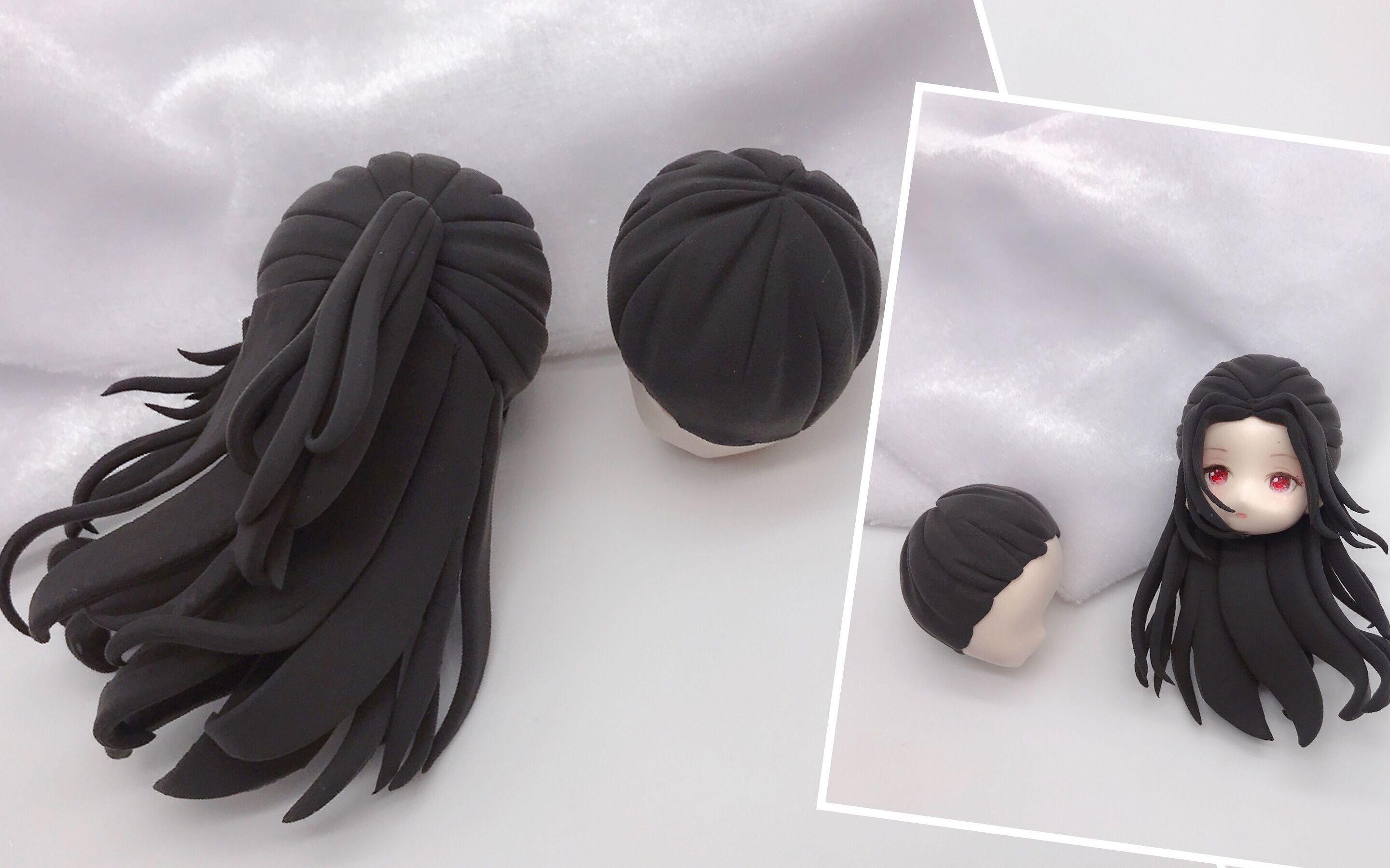 【闭眼系列】石塑黏土手工娃娃毛线植发可玩头发|handicraft|handicraft|helinghug_Original作品-站酷(ZCOOL)