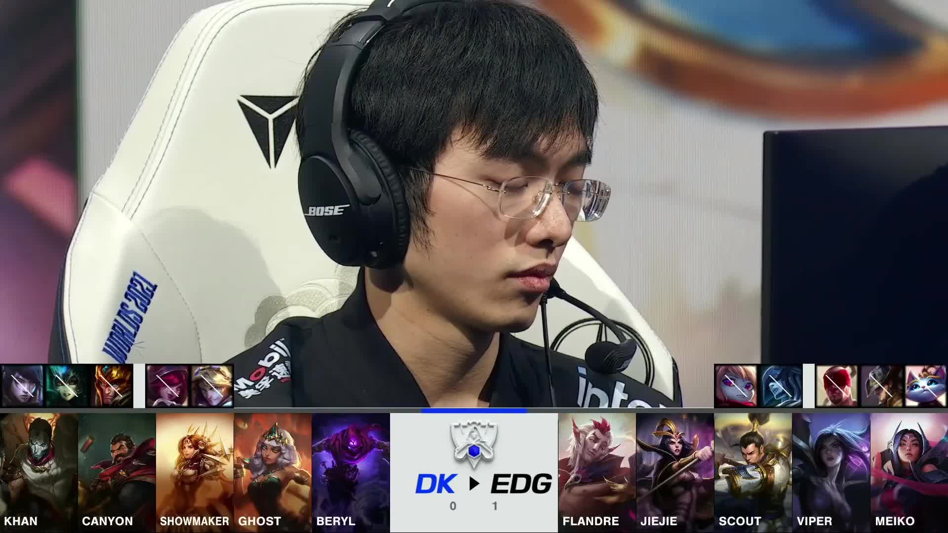 韩语解说2021全球总决赛决赛 EDG VS DK 2 全场集锦 电子竞技热门视频