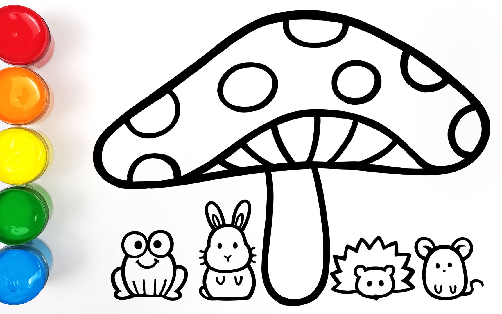 儿童简单简笔画 趣味简笔画蘑菇怎么画步骤💛巧艺网