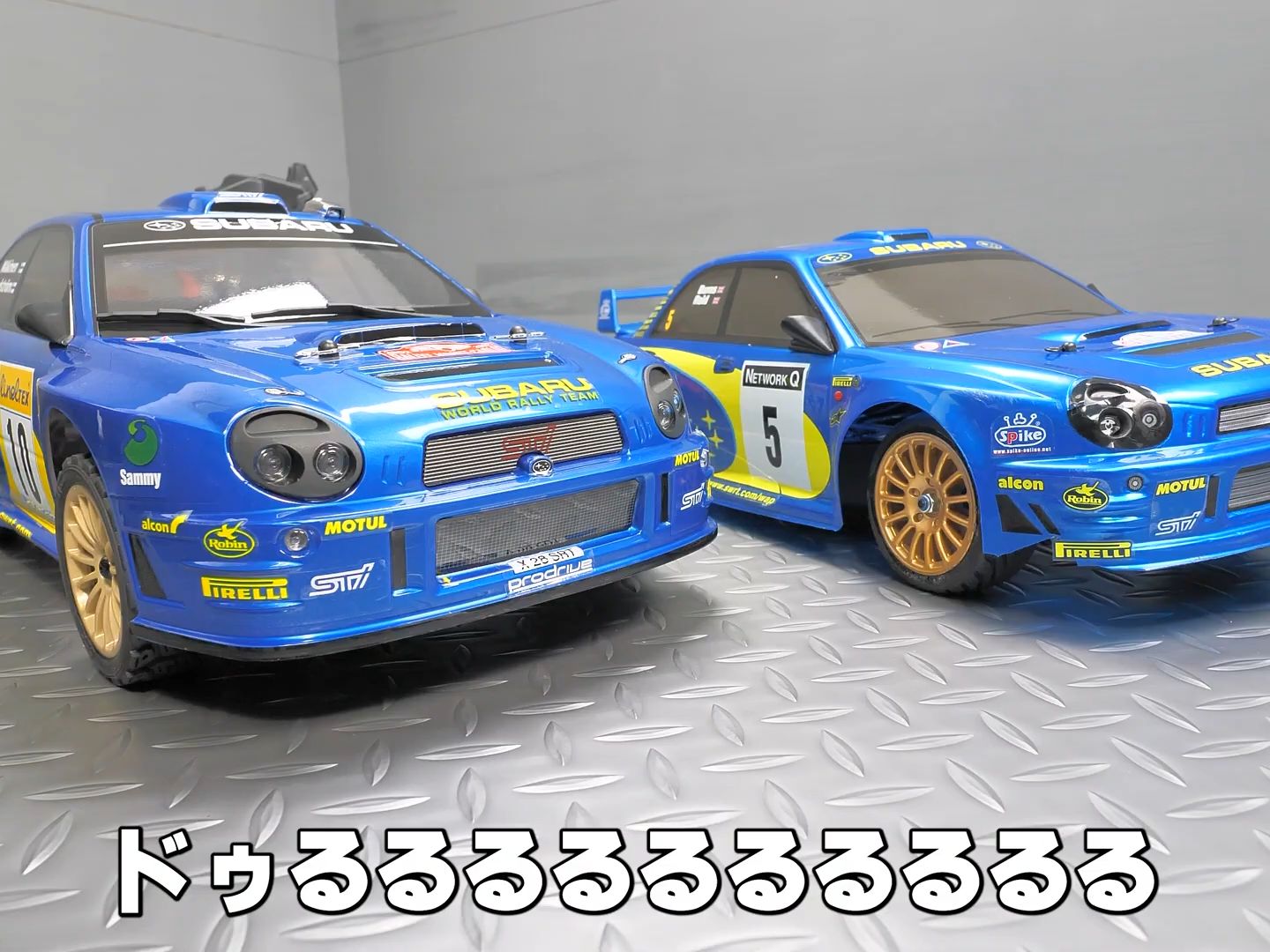 京商拉力版本Fazer 斯巴鲁 WRC2002 1/10遥控车开箱下地对比