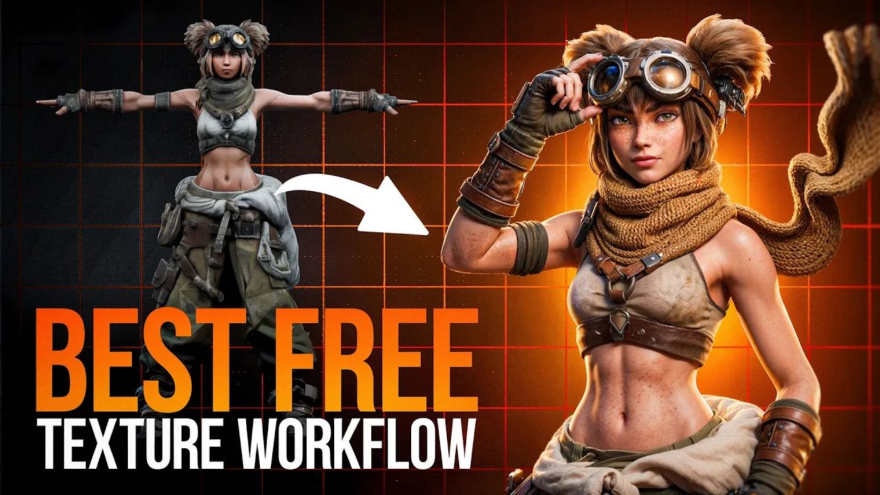 最佳免费 AI 纹理工作流程！（Trellis2 + Modddif）