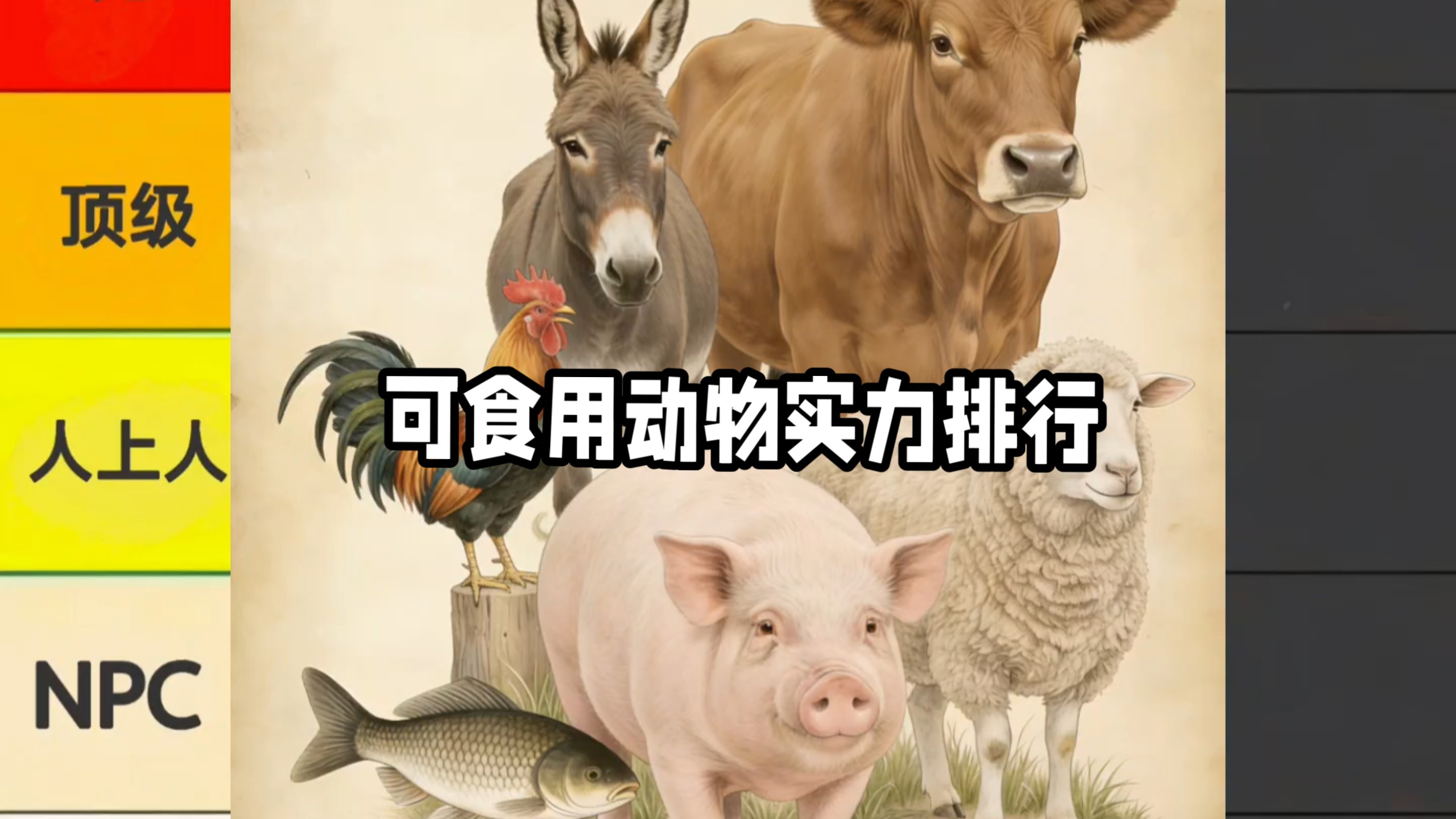 可食用动物实力排行