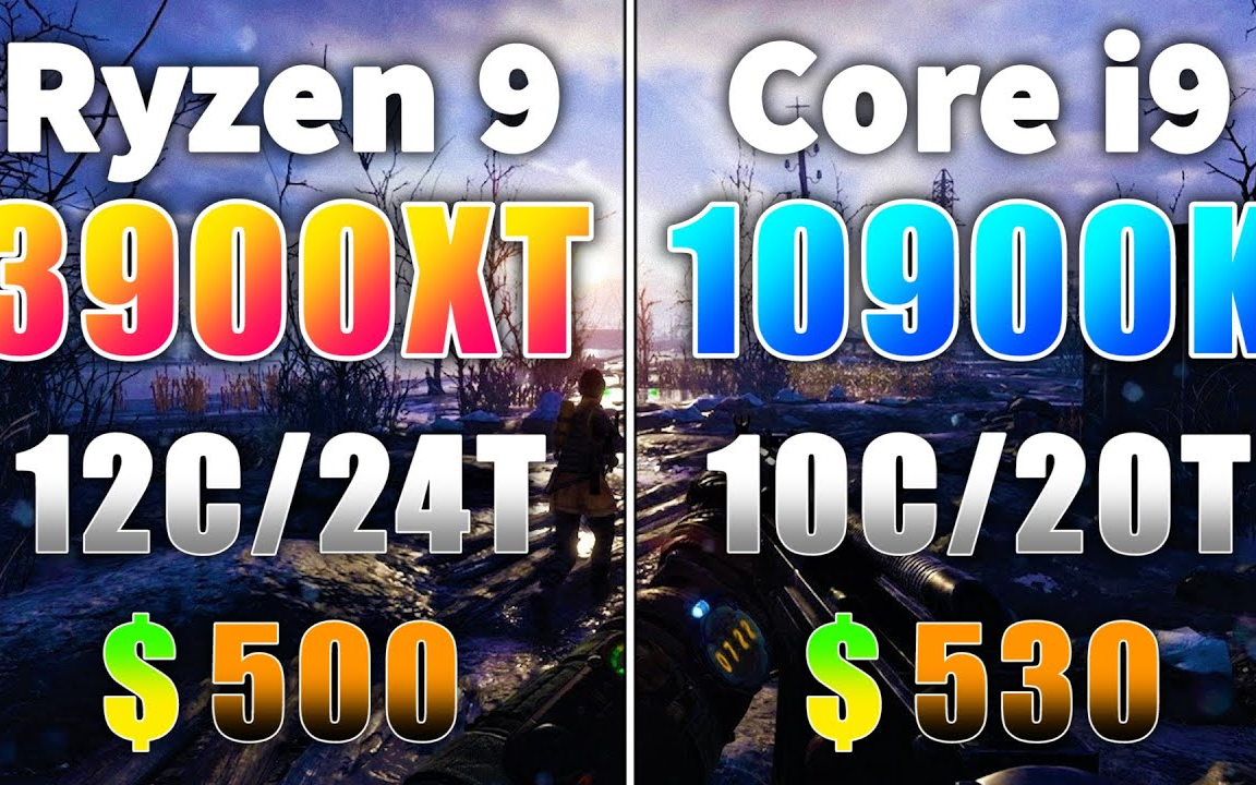 CPU游戏性能测试 Ryzen 9 3900XT vs i9-10900K_哔哩哔哩 (゜-゜)つロ 干杯 ...
