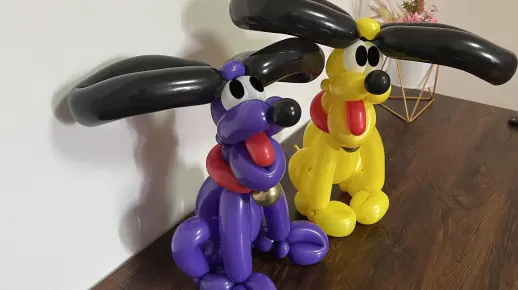 小狗气球造型教学简单长条魔术气球教程Balloon dog