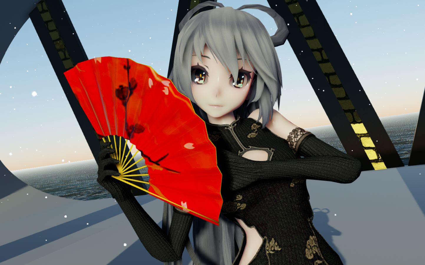 蓝光60帧寄明月洛天依mmd演示