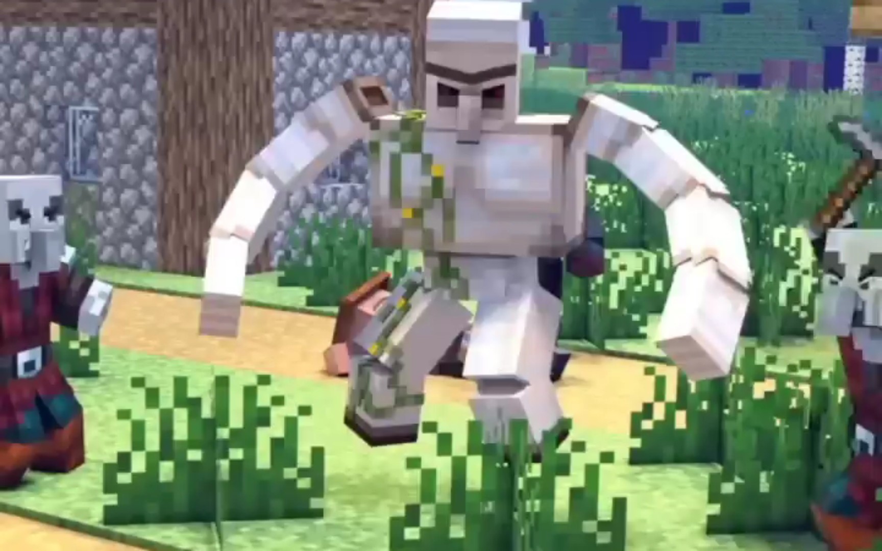 Minecraft：铁傀儡能保护他的朋友吗？