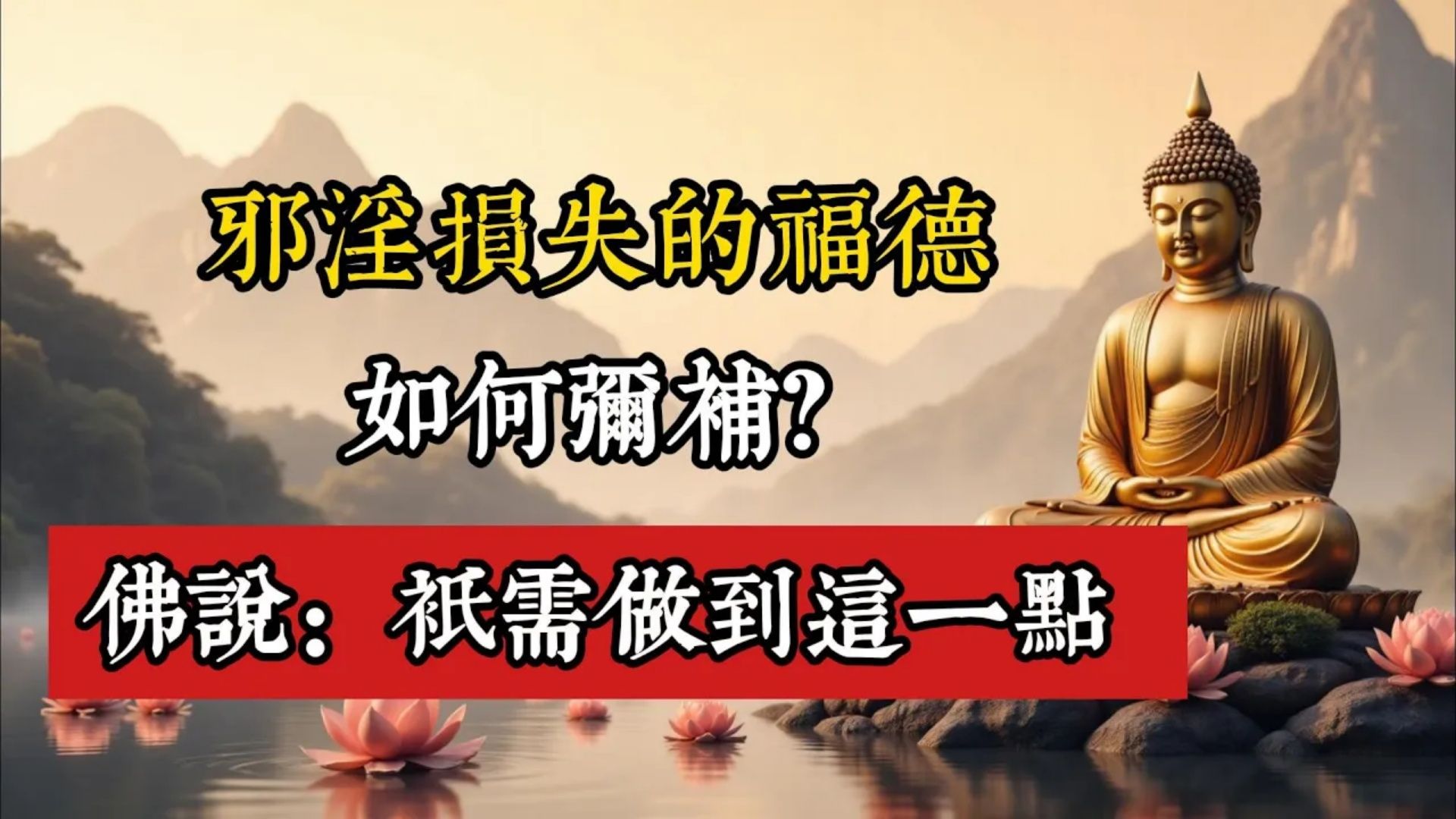 如何弥补“邪淫”损失的福德？佛道：此後修行只需做到这一点