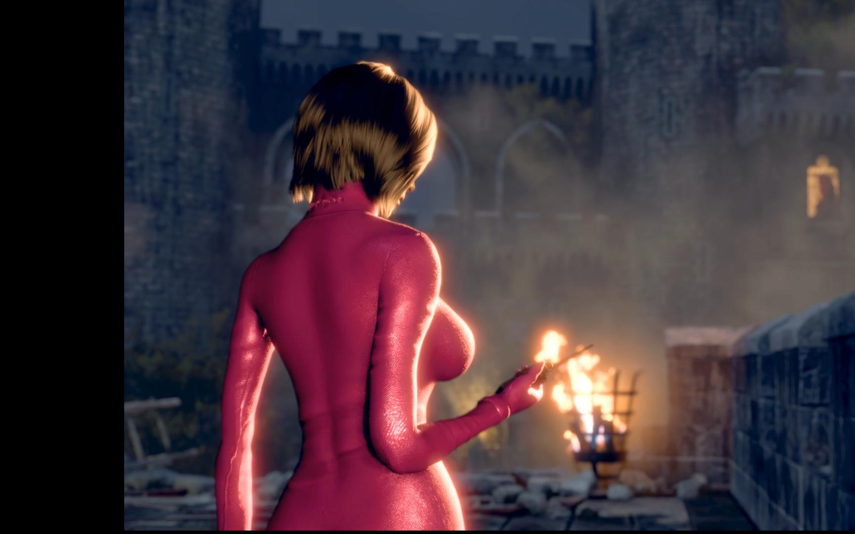 生化危机4重置版，艾达的粉红色代拉链胶衣，皮衣，MOD。游戏攻略，分享。