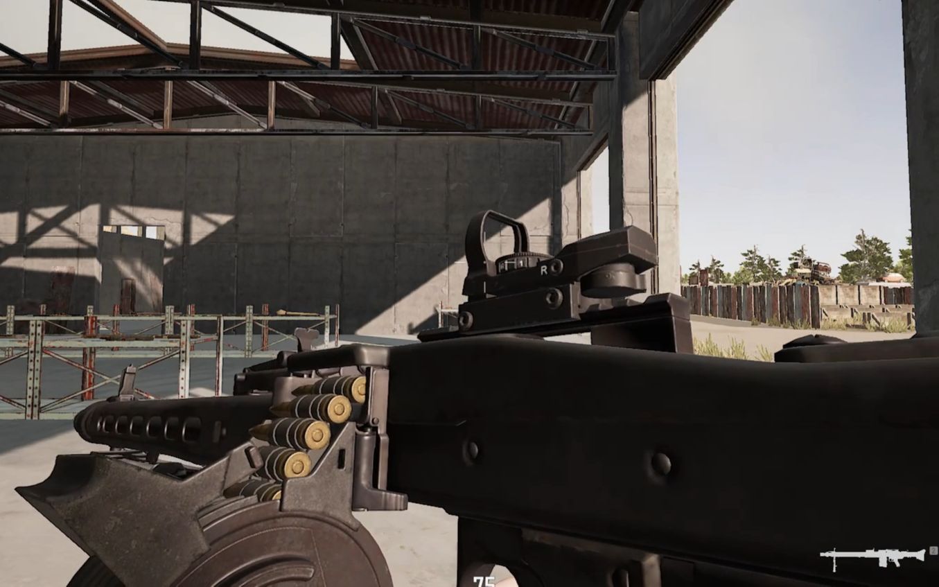 绝地求生体验服新机枪mg3撕布机直系亲属m4外观声音大改