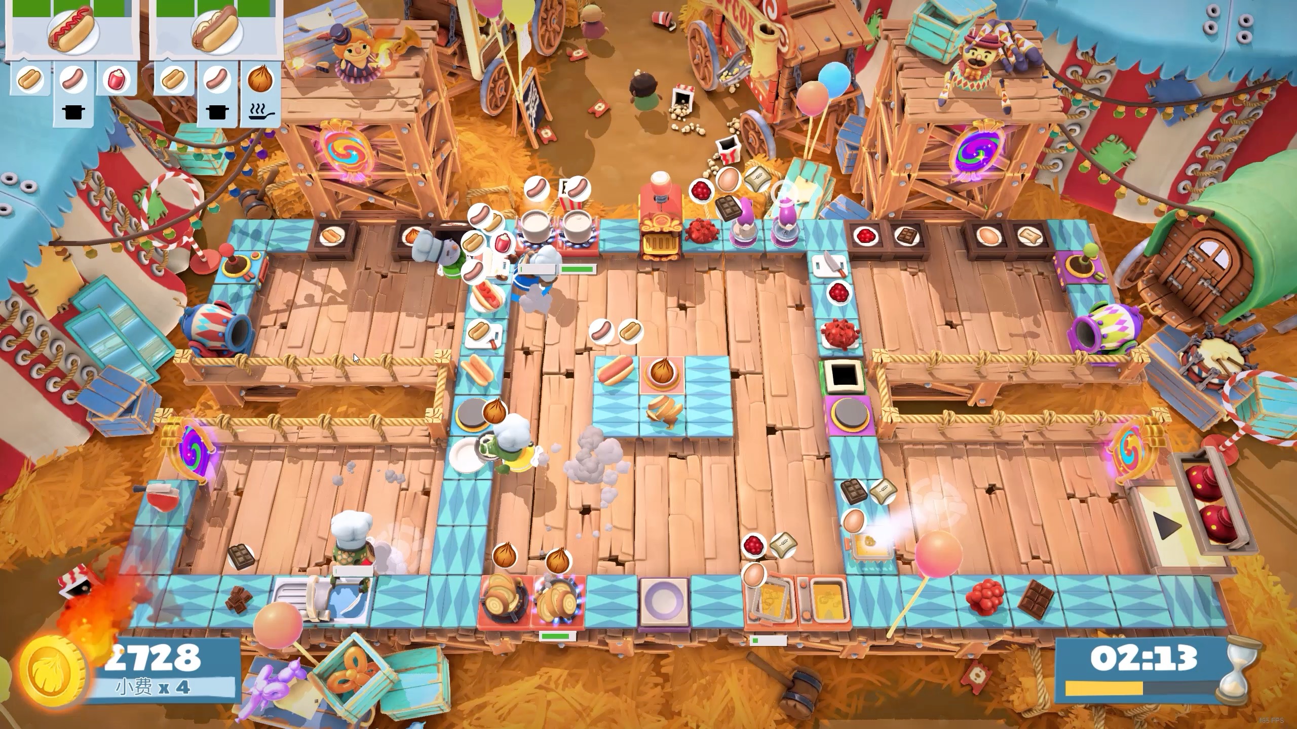 胡闹厨房2 Overcooked2 主线 1-3 双人 2088