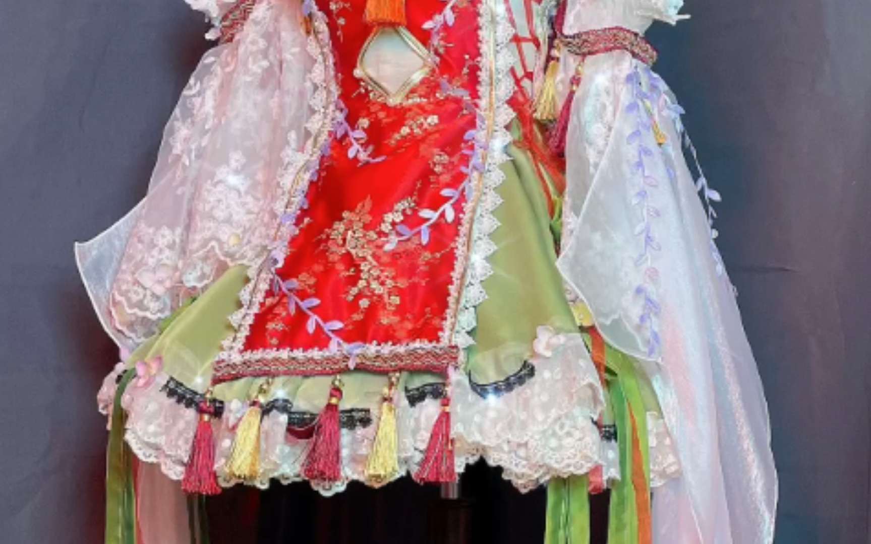 活动作品茨木华扇红莲华二版东方project二设cosplay服装展示竹九take