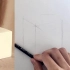 素描正方体打形画法步骤，教你从零基础开始自学素描！