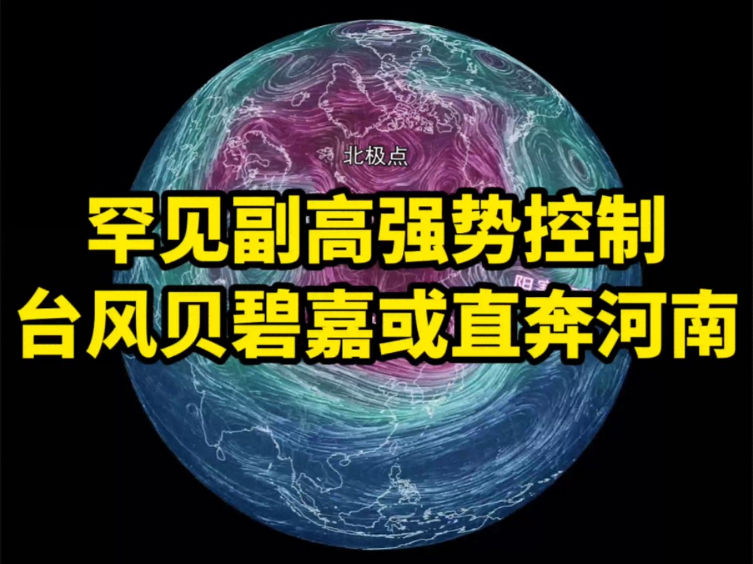 罕见副高强势控制,台风贝碧嘉或直奔河南哔哩哔哩bilibili