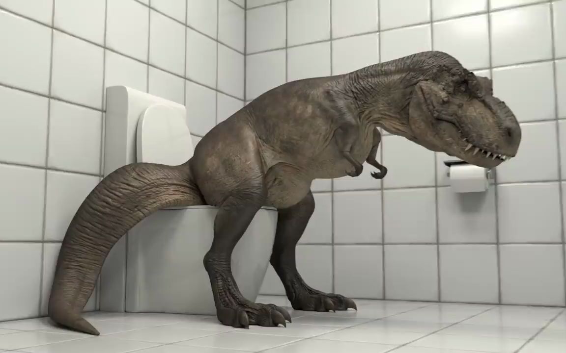 恐龙上厕所时遇到的难题