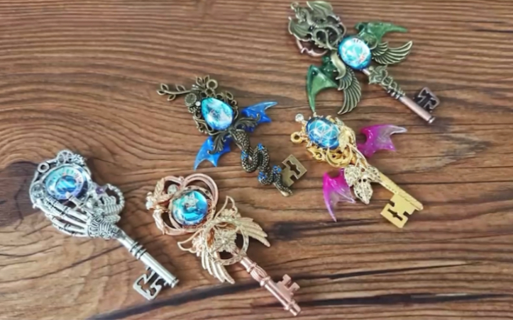 日本resin】魔法の鍵レジン♪Magic key resin♪-哔哩哔哩