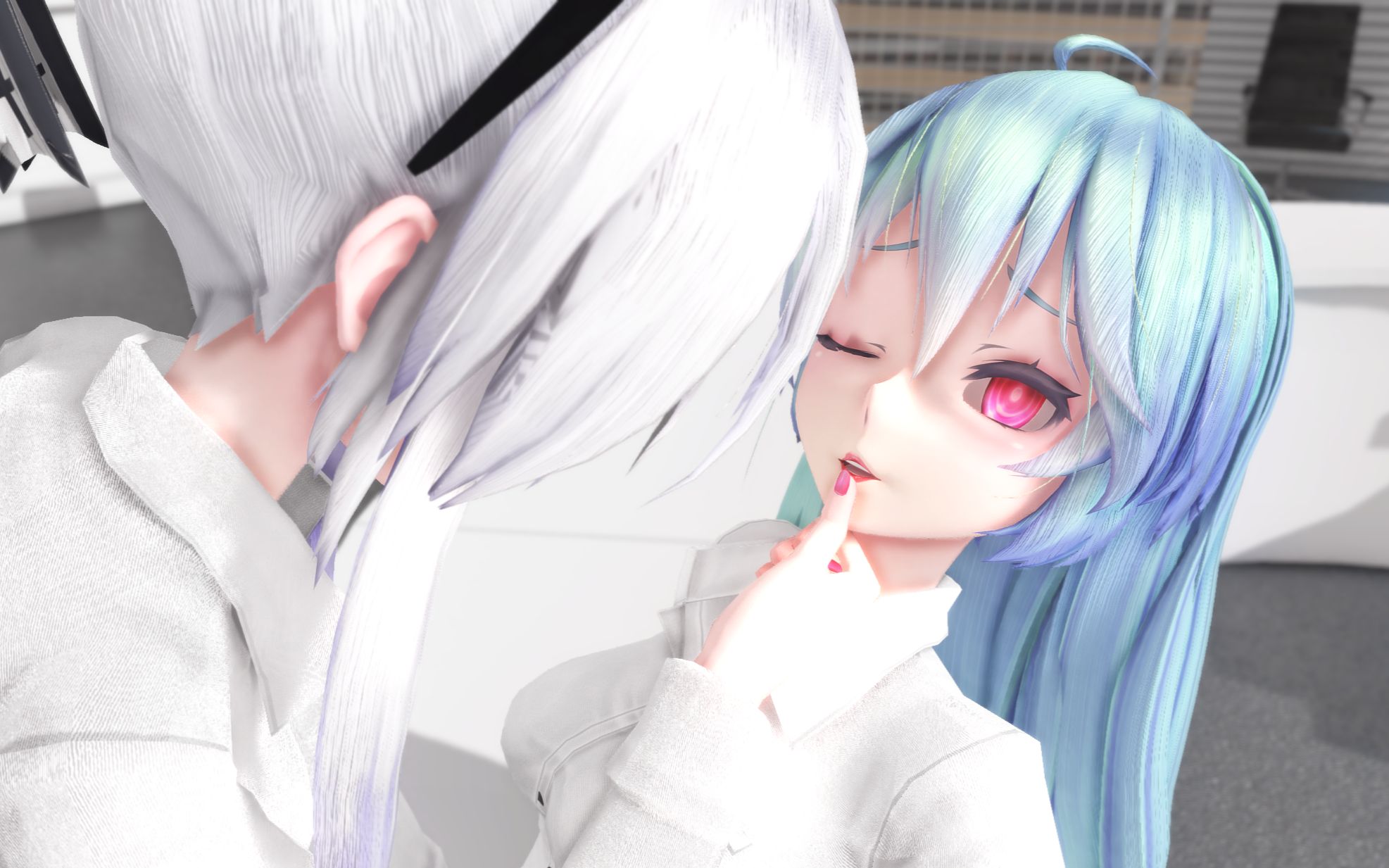 【mmd】弱音和初音的制服诱惑~办公室play您需要哪位秘书呢?