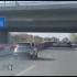 广州轿车行驶途中突然自燃，后车司机疯狂提醒：你车着火了！