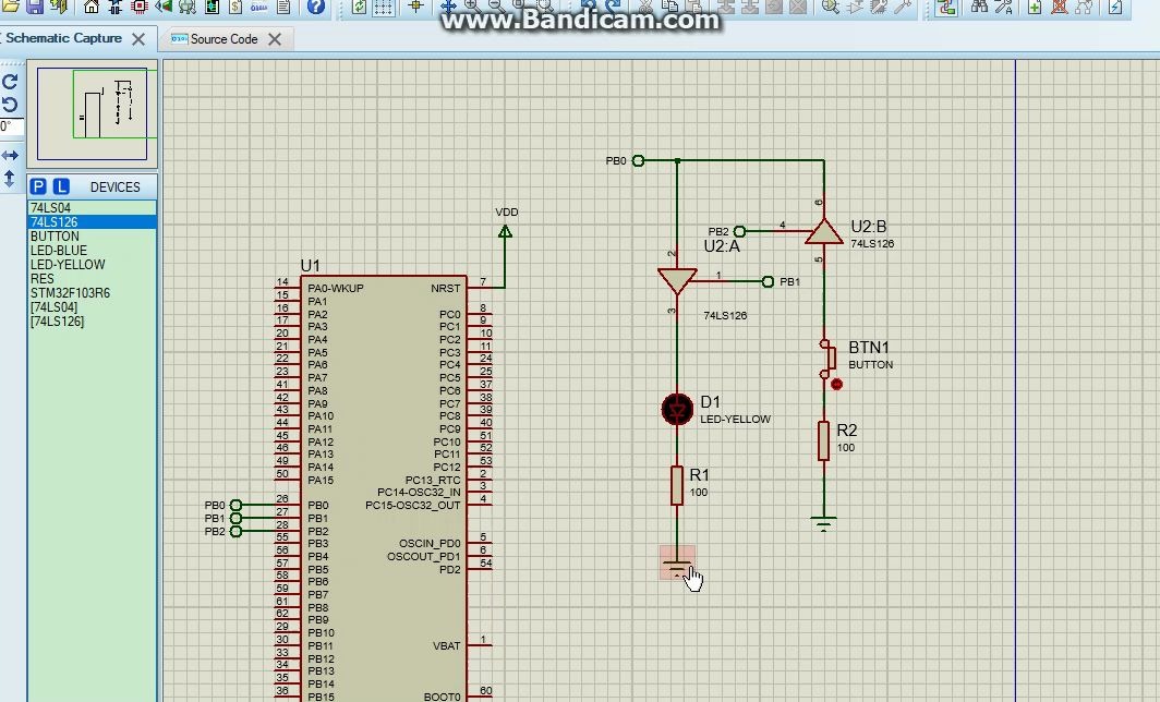 Proteus+Keil+STM32+三态门使用哔哩哔哩bilibili