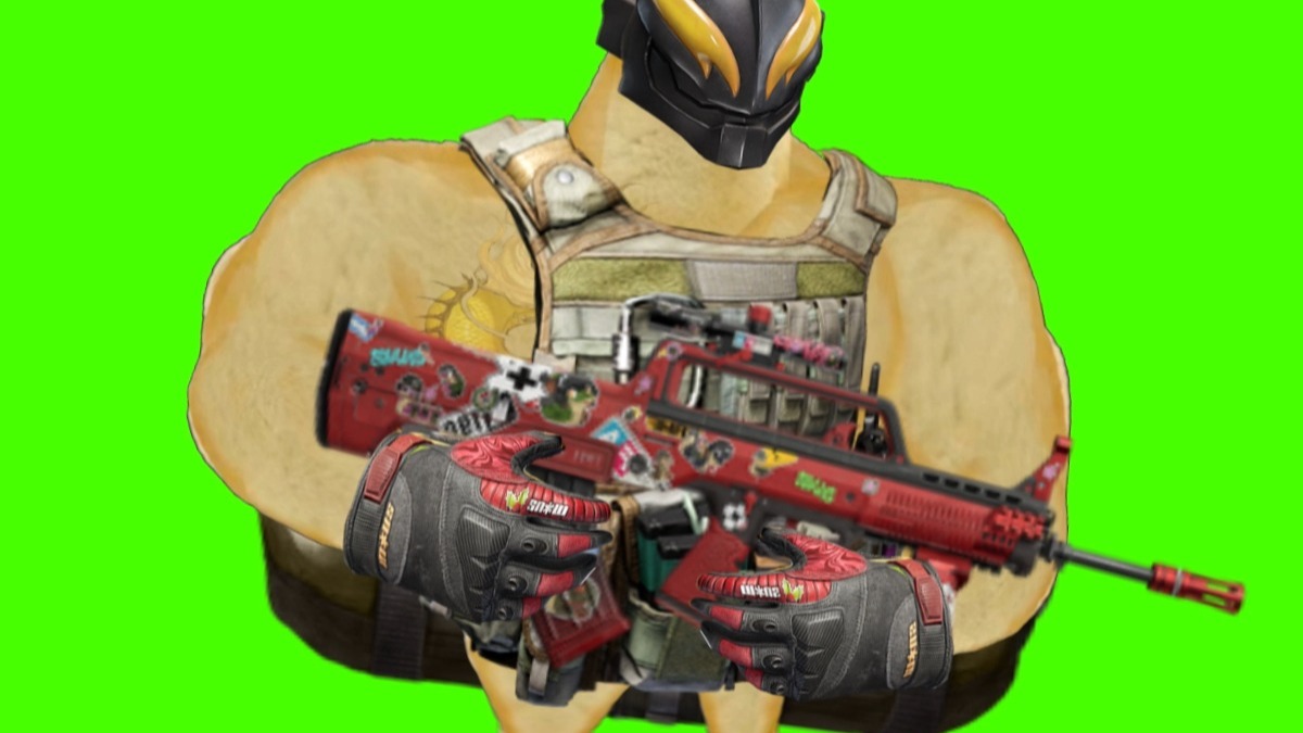 【暗区突围绿幕素材】肌肉狗3举枪跑步