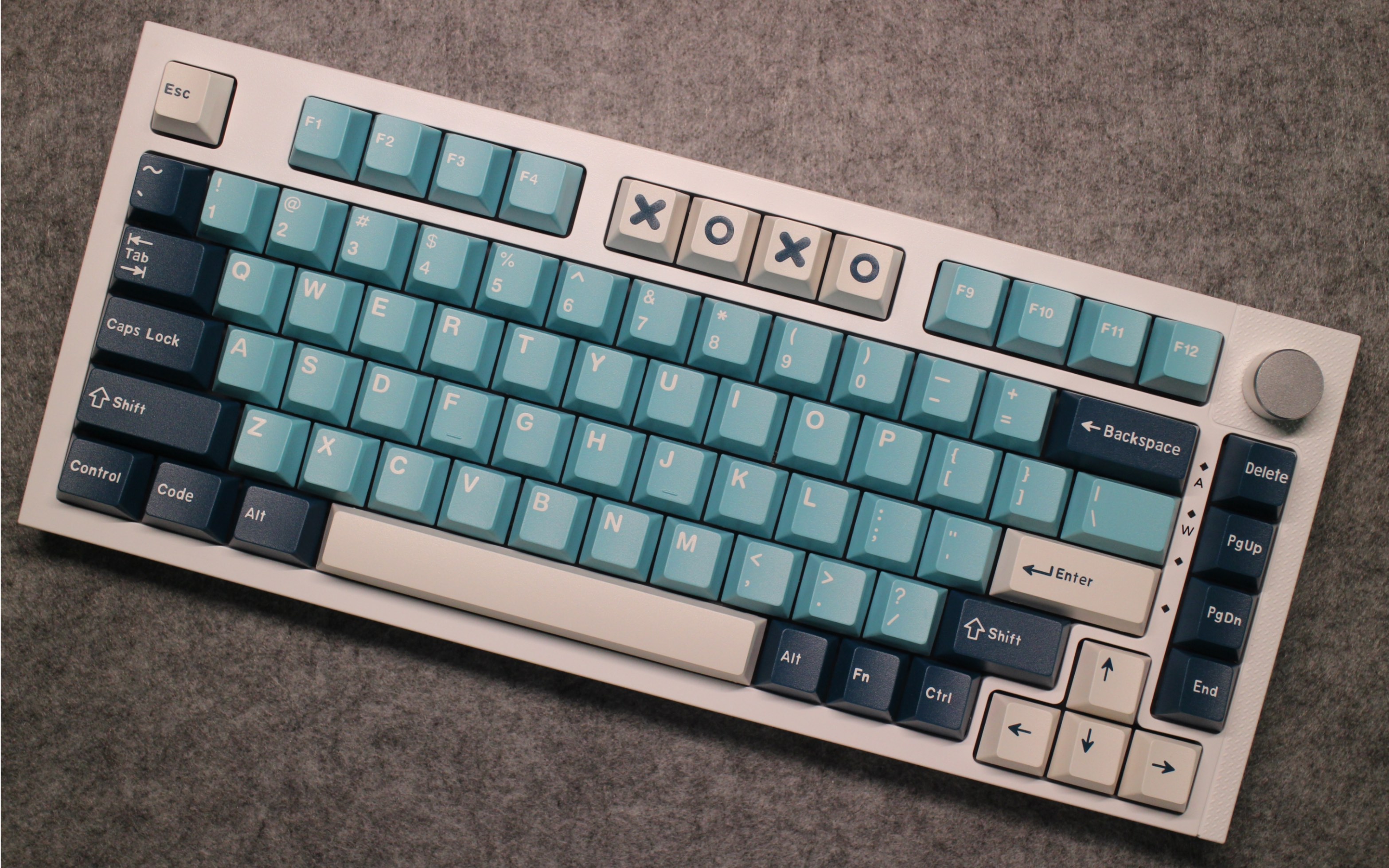 99元75带旋钮套件？你上车了吗？ESC C75改造｜雪蓝灰轴打字音
