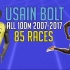 【重磅】牙买加闪电尤塞恩博尔特职业生涯85场百米比赛全收录