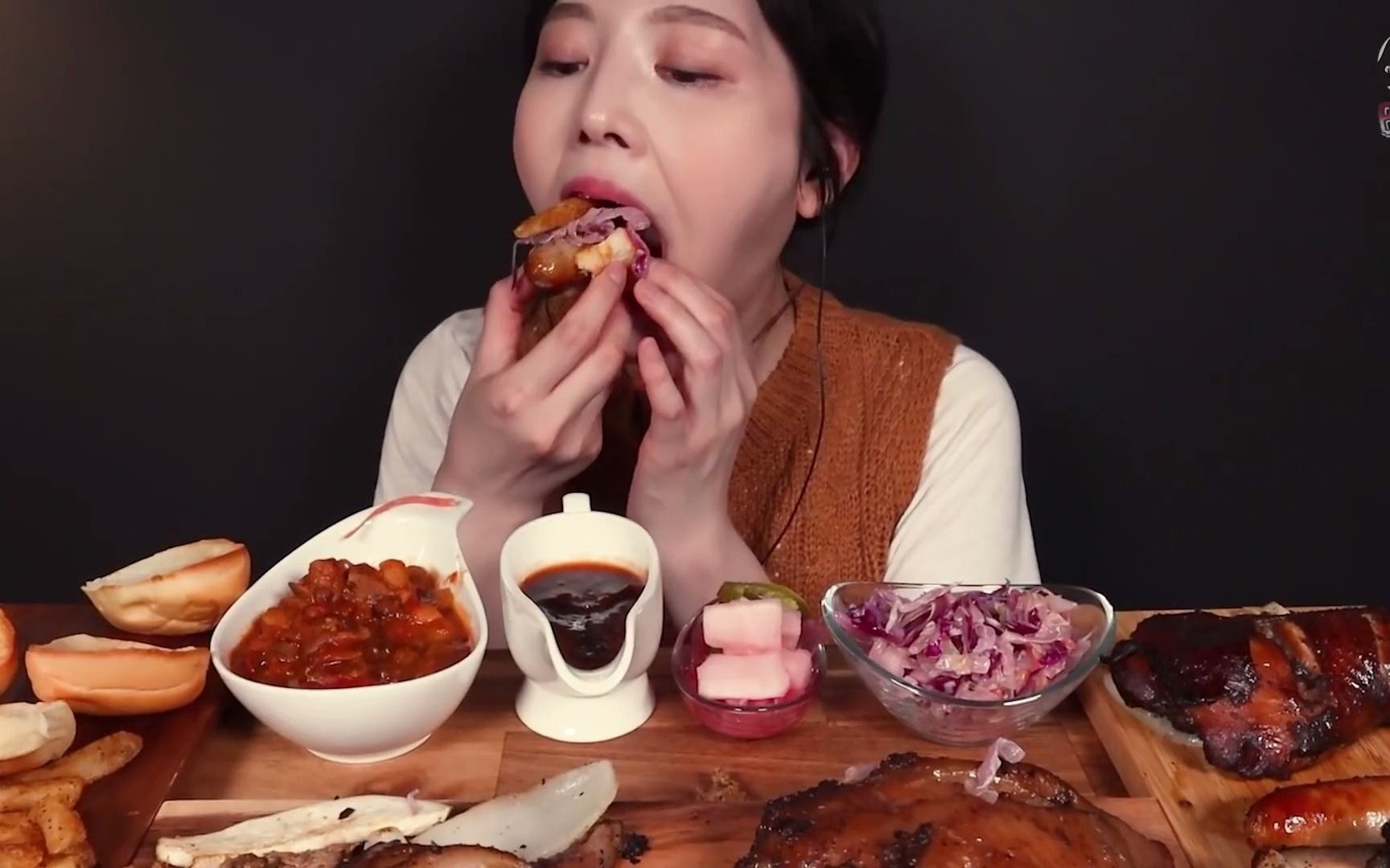 【韩国吃播】Eat with Boki 烤鸡腿_哔哩哔哩_bilibili