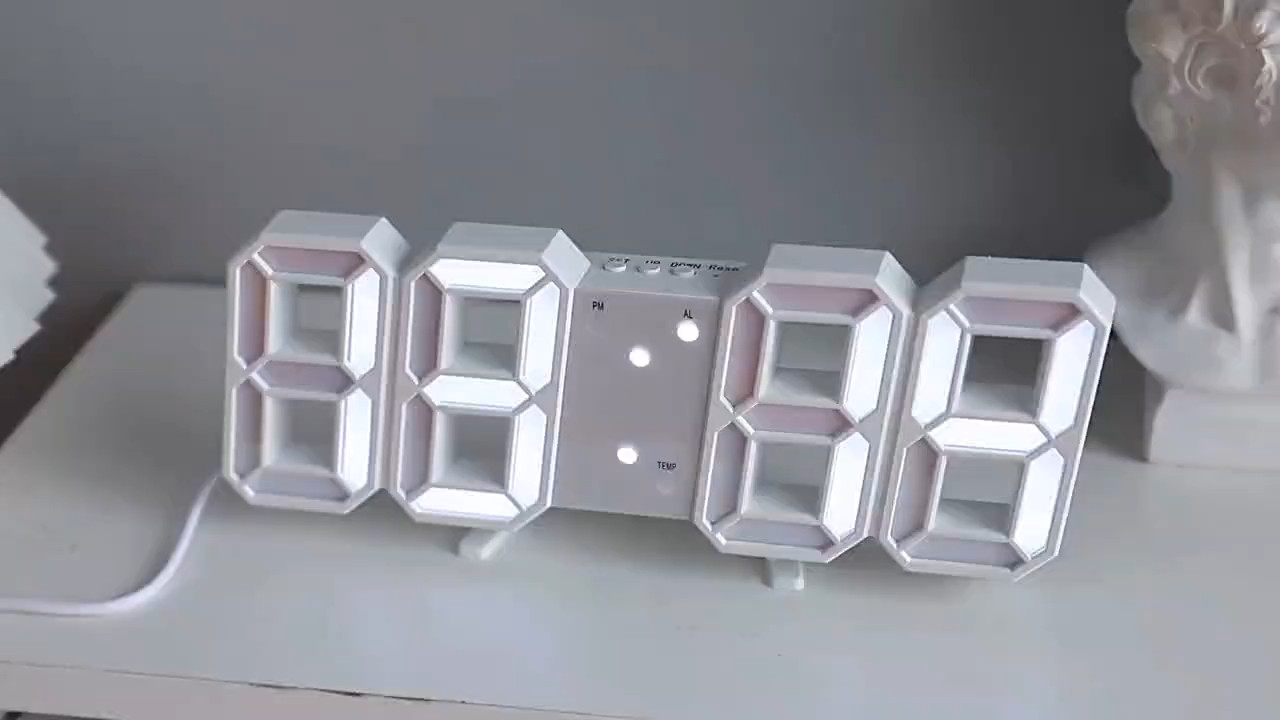 网红ins少女LED数字时钟简约百搭可挂墙