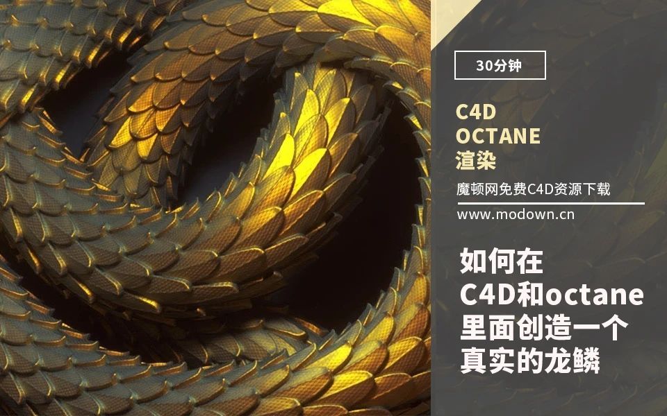 C4d教程 27分钟教你制作炫酷真实的龙鳞 如何在c4d和oc中制作真实的龙鳞oc教程c4d教程中文字幕c4d龙制作教程鳞片制作教程 哔哩哔哩