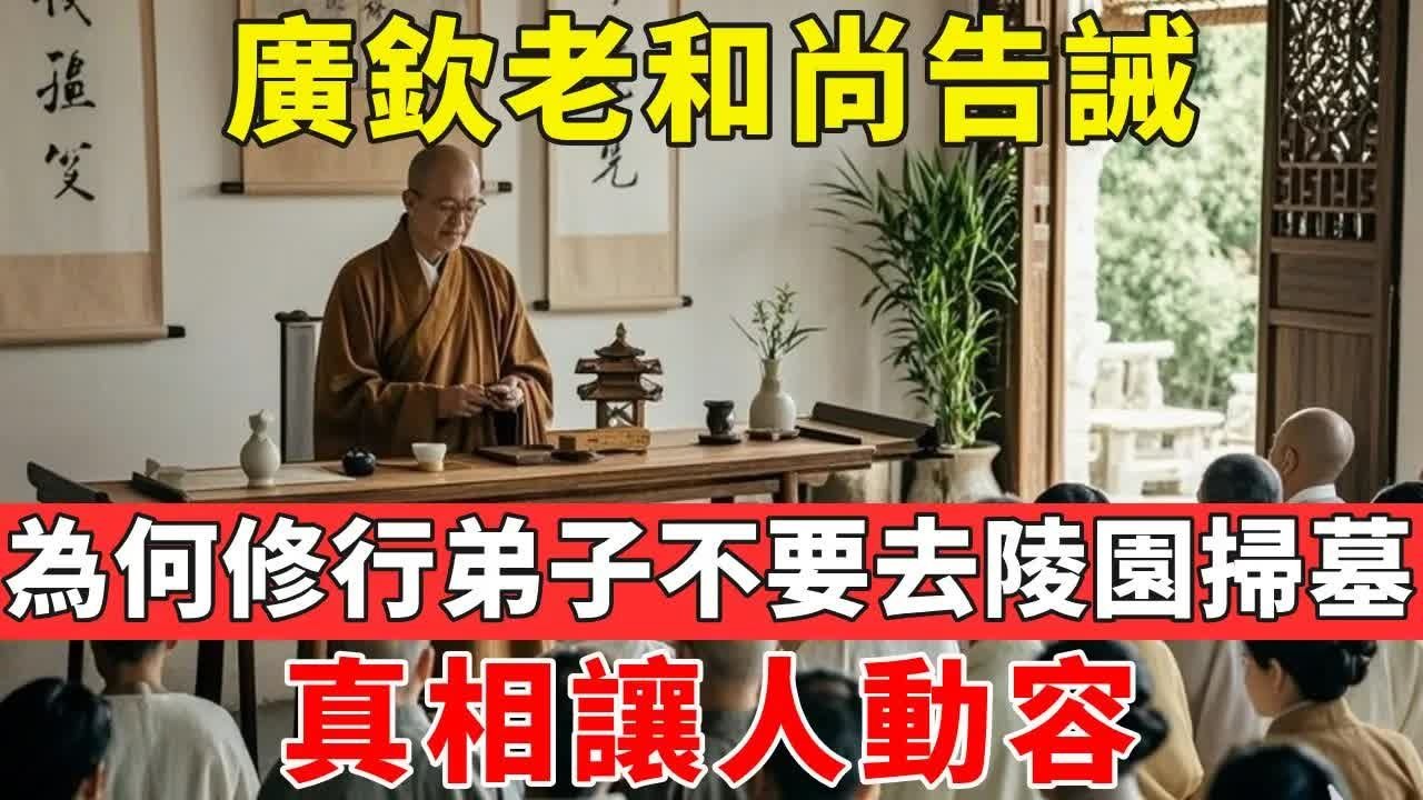 廣欽老和尚告誡：為何修行弟子不要去陵園掃墓？真相讓人動容#佛光心境#佛陀#佛學#佛教#禪修#佛法智慧#佛教故事#佛教文化