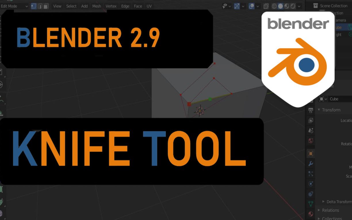 Knife Tool 全教程 】 Blender 2.9 初学者教程_哔哩哔哩_bilibili