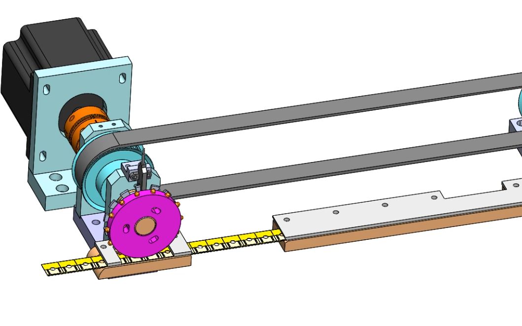 双棘轮送料机构的设计同步带应用步进电机应用solidworks非标自动化