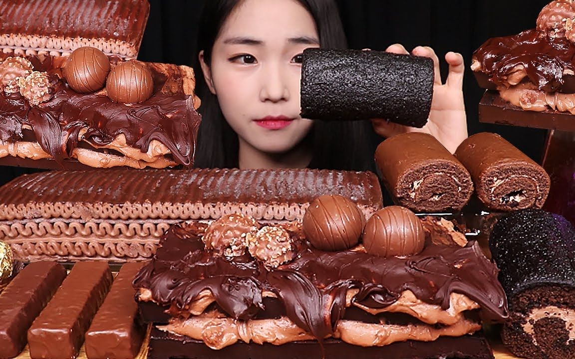 这次的自制我还挺满意的~蛋糕巧克力果卷蛋糕巧克力冰淇淋蛋糕~【haeeoneats】