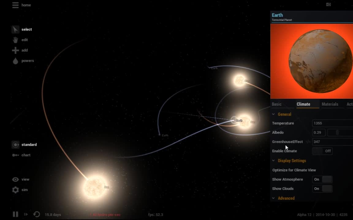 三体星系的带行星模拟(宇宙沙盒)