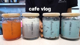 cafevlog,要黄色奶昔吗,要紫色奶昔吗,饮料制作视频,八公茶