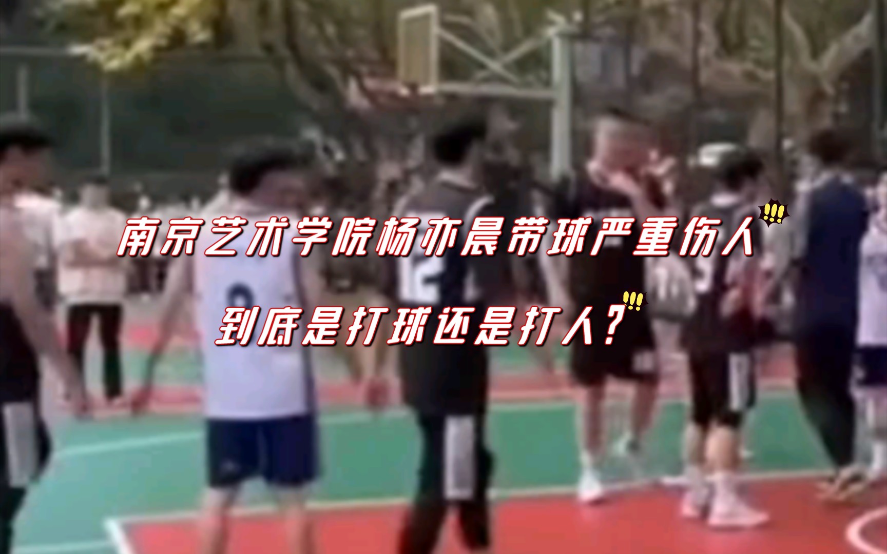 南京艺术学院杨亦晨打篮球故意恶犯伤人